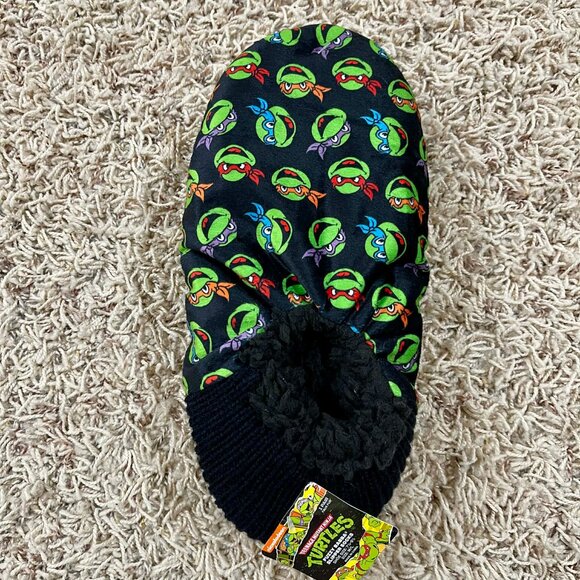 Teenage Mutant Ninja Turtles Fuzzy Babba Slipper Socks 1-Pair, Men’s M/L 7.5-9.5 - Picture 2 of 7